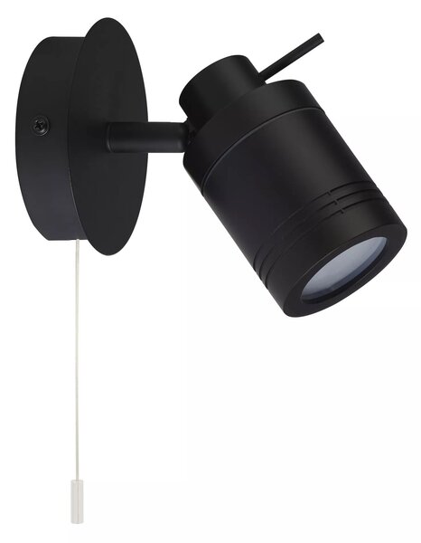 Applique Contemporanea Sansone Acciaio Nero Policarbonato 1 Luce Gu10