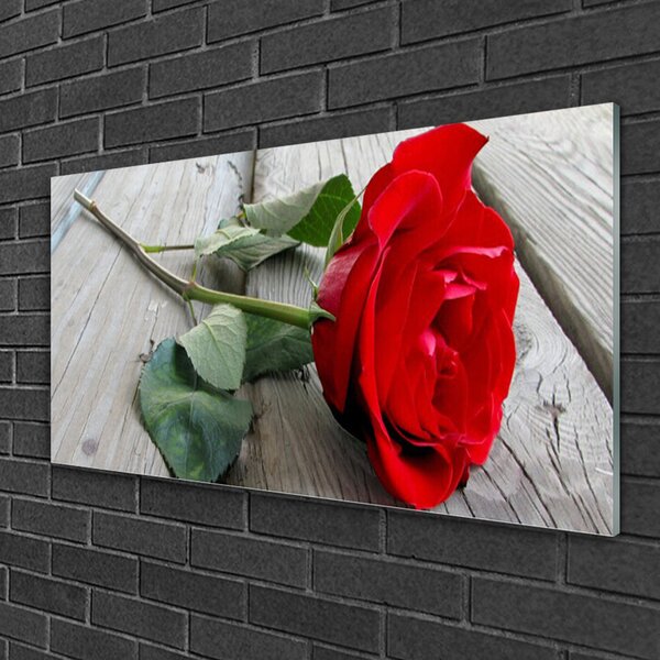 Quadro in vetro Fiori di rose 100x50 cm 2 appendini