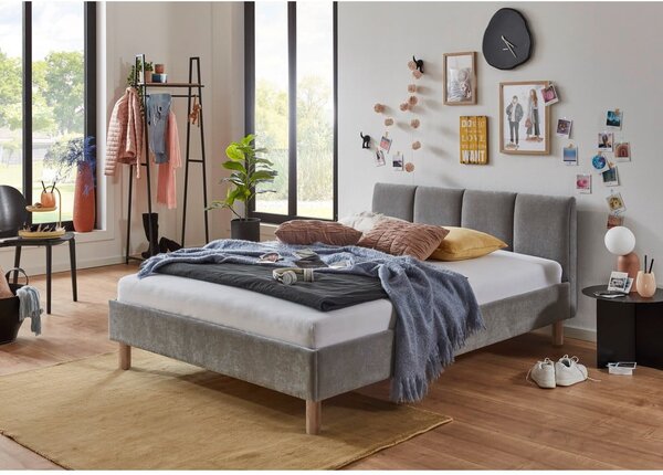 Letto singolo imbottito grigio rete non inclusa 120x200 cm Joker – Meise Möbel