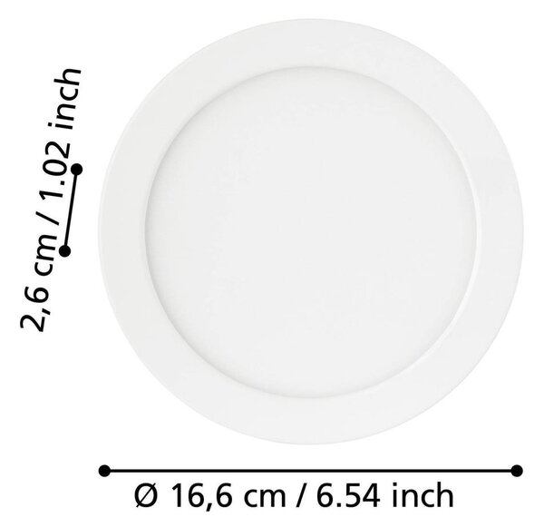 Plafoniera LED/da incasso bianca FUEVA 5 – EGLO