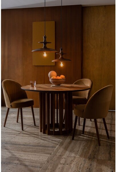Lampadario colore naturale scuro in mango massiccio ø 34 cm Cath – Dutchbone