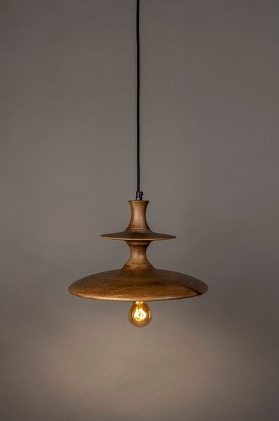 Lampadario colore naturale scuro in mango massiccio ø 34 cm Cath – Dutchbone