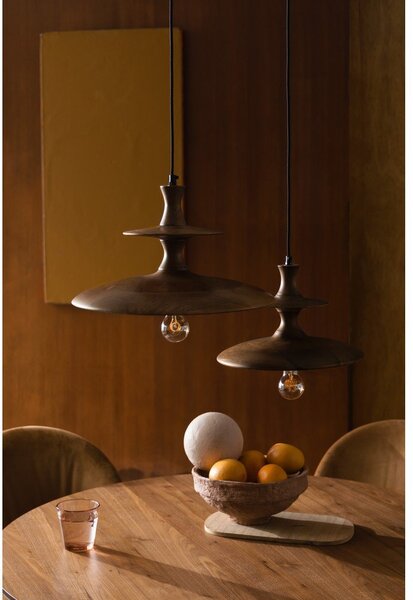 Lampadario colore naturale scuro in mango massiccio ø 34 cm Cath – Dutchbone