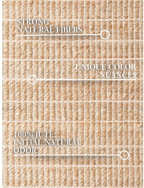 Passatoia di colore naturale in misto iuta reversibile/tessuta a mano 80x300 cm Birka – Villeroy&Boch