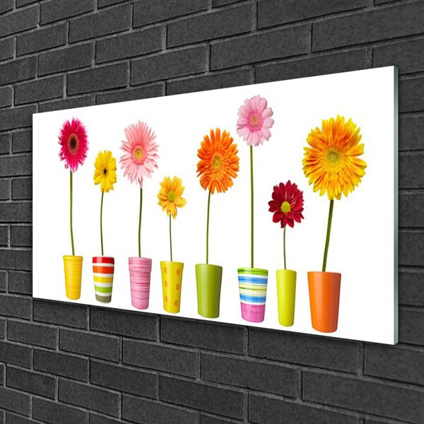 Quadro su vetro Fiori Pianta naturale 100x50 cm 2 appendini