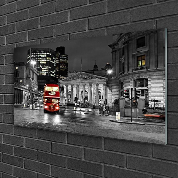 Quadro di vetro Case di città 100x50 cm 2 appendini