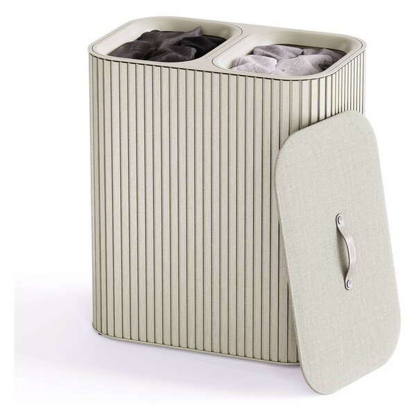 Cesta per il bucato beige in bambù 2x45 l Tota Luxe – Joseph Joseph