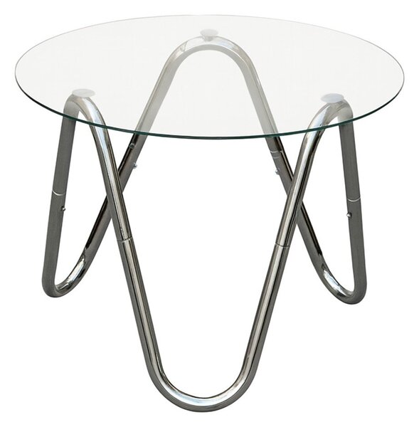 Tavolino rotondo con piano in vetro ø 50 cm Ventana Round – Leitmotiv