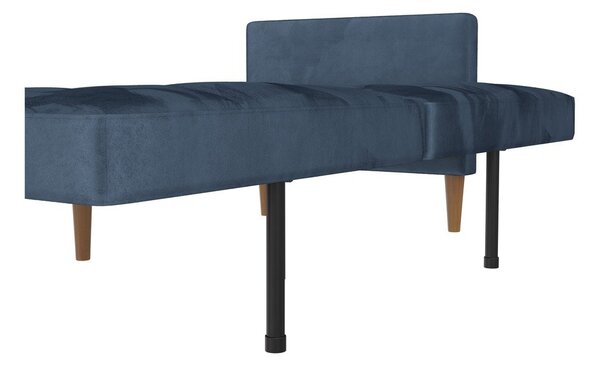 Divano letto in velluto blu 207 cm Lilly - Støraa