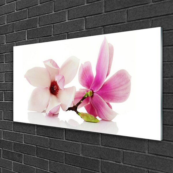 Quadro vetro Fiori Pianta naturale 100x50 cm 2 appendini