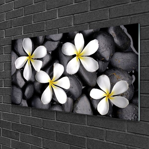 Quadro in vetro Fiori Pianta naturale 100x50 cm 2 appendini