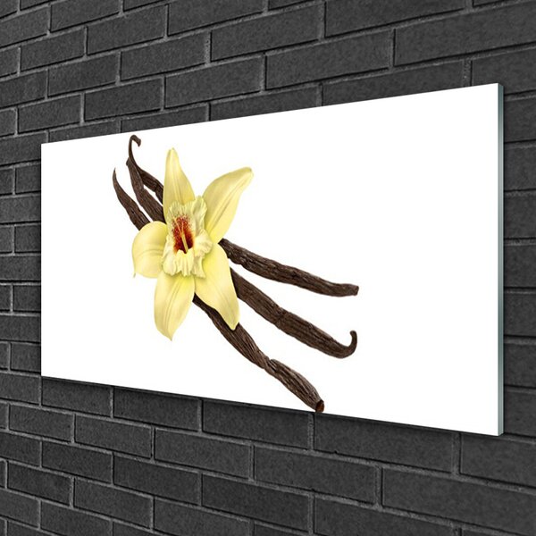 Quadro in vetro Fiore Pianta naturale 100x50 cm 2 appendini