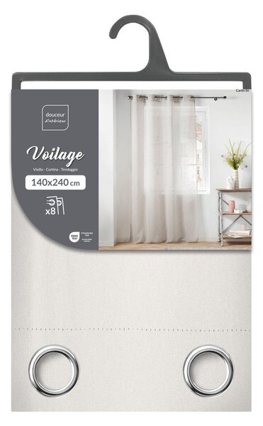 Tenda sottile avorio in voile 140x240 cm Carlin – douceur d'intérieur