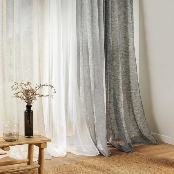 Tenda sottile avorio in voile 140x240 cm Carlin – douceur d'intérieur