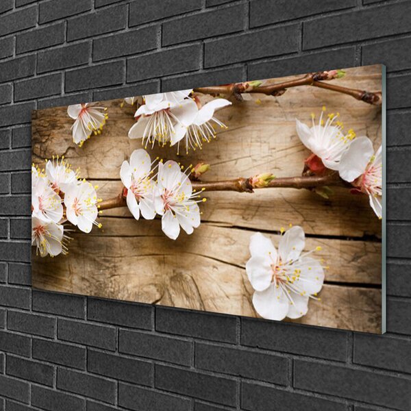 Quadro su vetro Fiori Pianta naturale 100x50 cm 2 appendini