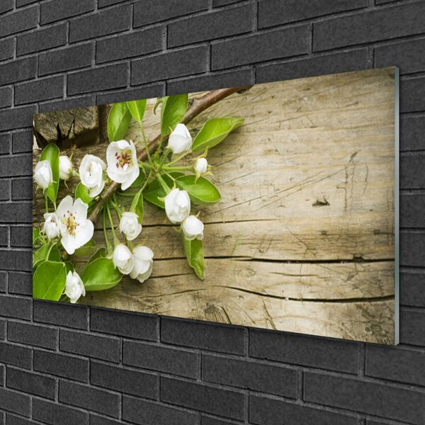 Quadro su vetro Fiori Pianta naturale 100x50 cm 2 appendini