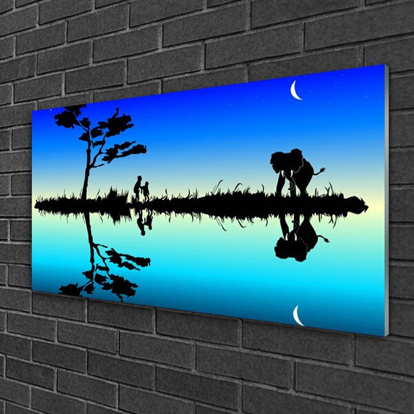 Quadro di vetro Grafica astratta 100x50 cm 2 appendini