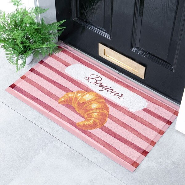 Zerbino in PVC 40x70 cm Croissant Bonjour – Artsy Doormats