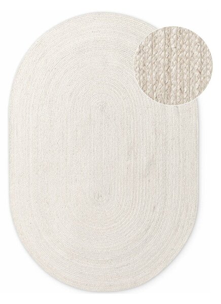 Tappeto color crema in iuta reversibile/tessuto a mano 160x230 cm Braided – Hanse Home