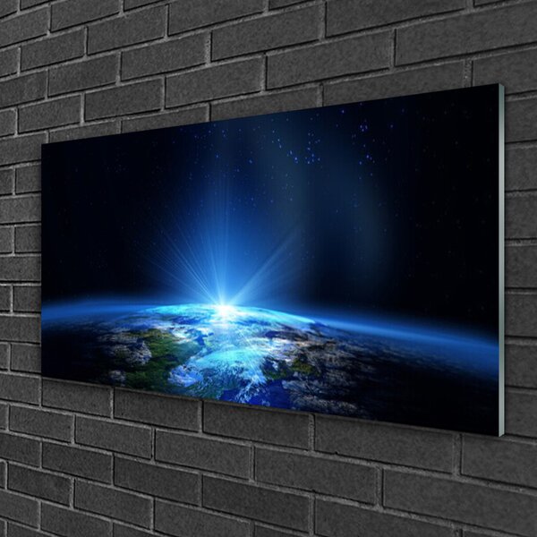 Quadro vetro Universo dell'astrazione 100x50 cm 2 appendini