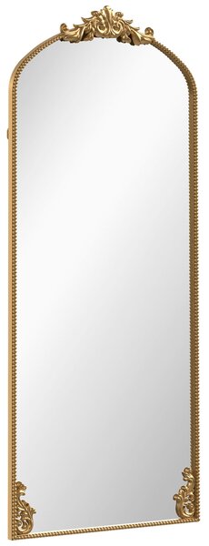 HOMCOM Specchio Figura Intera 180 x 75 cm, da Appendere o Appoggiare, da Terra, Oro Vintage | Aosom Italy