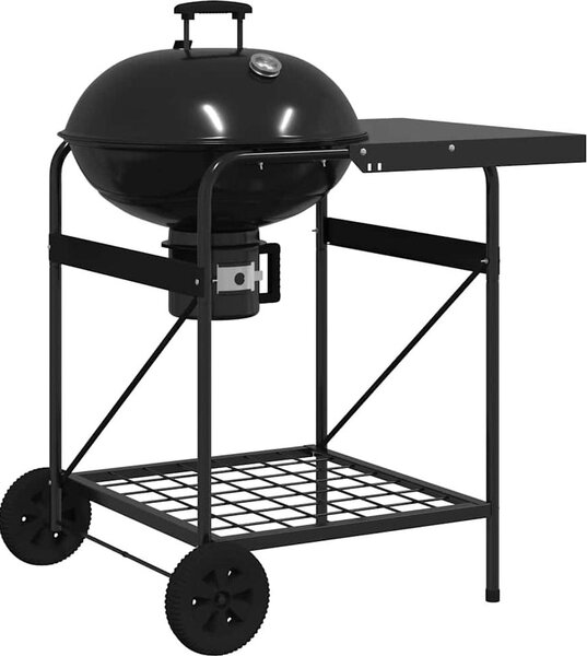 Griglia da Esterno con ruota Nero 91 x 71 x 107 cm Metallo