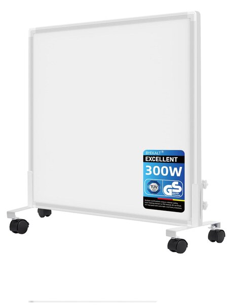 Stufa a infrarossi elettrica da 300 W - Riscaldamento rapido - 505x22x595 mm - Bianca