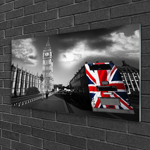 Quadro vetro Architettura della città 100x50 cm 2 appendini