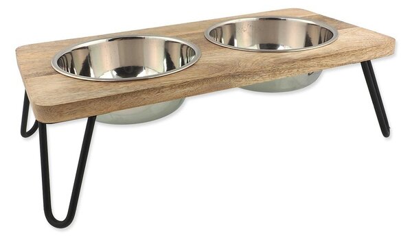 Set di ciotole con supporto in legno per cane Dog Fantasy – Plaček Pet Products