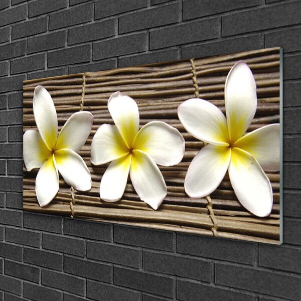 Quadro vetro Fiori Pianta naturale 100x50 cm 2 appendini