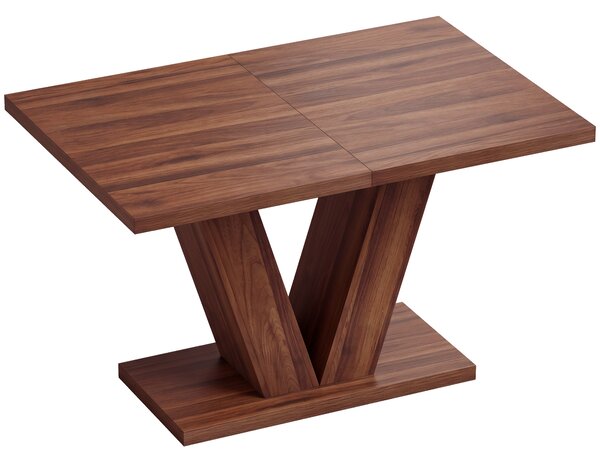 Tavolo da Pranzo Rettangolare per 4 Persone 120x80x73 cm in MDF Noce