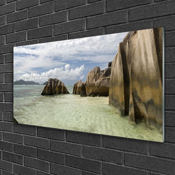 Quadro vetro Paesaggio roccioso 100x50 cm 2 appendini