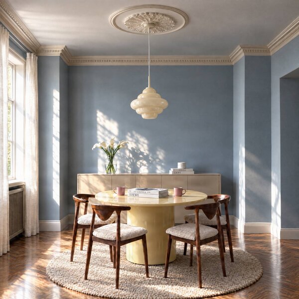 Lampada a sospensione Leilani Lucande, dimmerabile, Giallo / Arancione, Soggiorno / Sala da pranzo, Vetro, Design, Lampada a sospensione