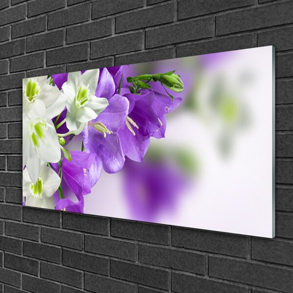 Quadro vetro Fiori Pianta naturale 100x50 cm 2 appendini