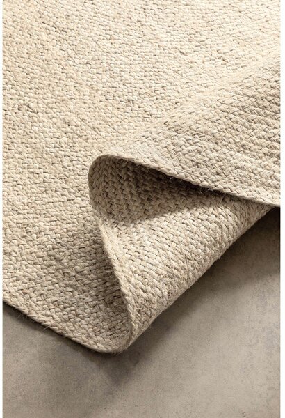 Tappeto rotondo color crema in iuta reversibile/tessuto a mano ø 100 cm Braided – Hanse Home