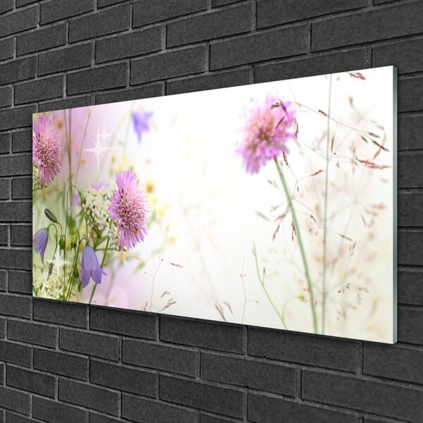 Quadro su vetro Fiori Pianta naturale 100x50 cm 2 appendini
