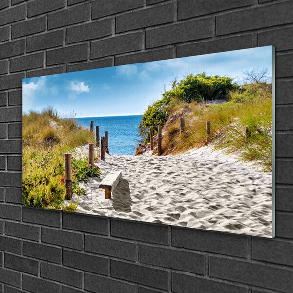 Quadro su vetro Percorso paesaggistico 100x50 cm 2 appendini