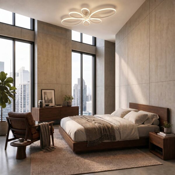 Trio Lighting Plafoniera a LED Fly, dimmerabile, Bianco / Opale, Soggiorno / Sala da pranzo, Metallo, Moderno, Plafoniera LED