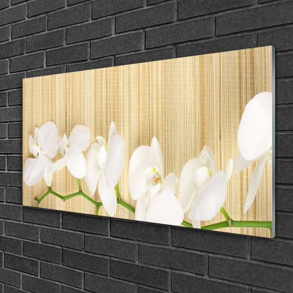 Quadro di vetro Fiori Pianta naturale 100x50 cm 2 appendini