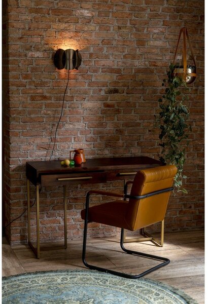 Tavolo consolle colore naturale scuro con effetto acacia 45x120 cm Class – Dutchbone