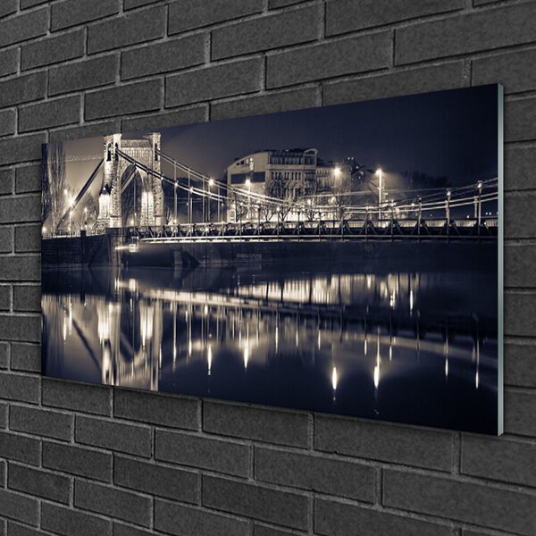 Quadro in vetro Architettura a ponte 100x50 cm 2 appendini