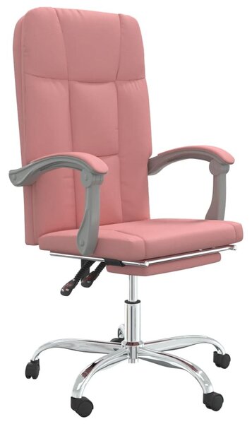 Poltrona da Ufficio Reclinabile Rosa in Pelle finta