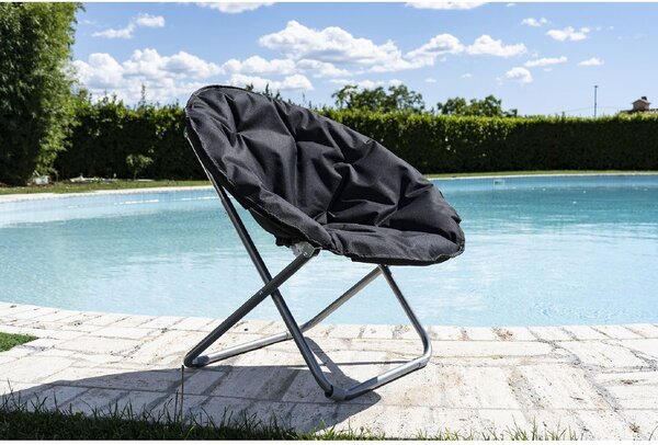 Galileo Poltrona da Esterno Pieghevole in Metallo/Poliestere Dimensioni 80x80x80 cm colore Assortiti - Moon chair