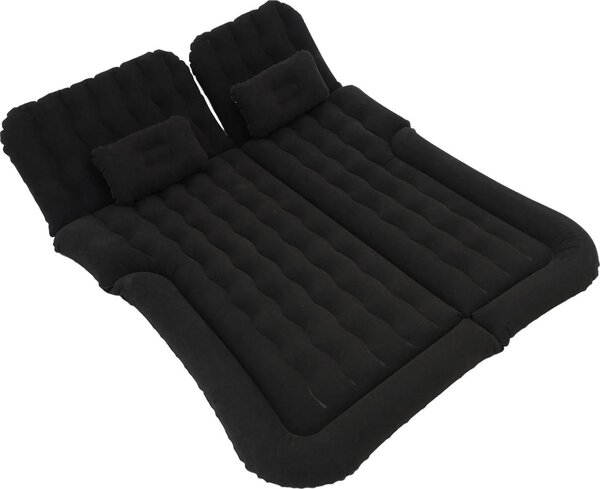 Materasso gonfiabile per SUV, tipo letto per il sedile posteriore, dimensioni 174x126 cm, capacità di carico fino a 300 kg, con pompa da 12V, materasso da campeggio rettangolare in PVC floccato, colore nero