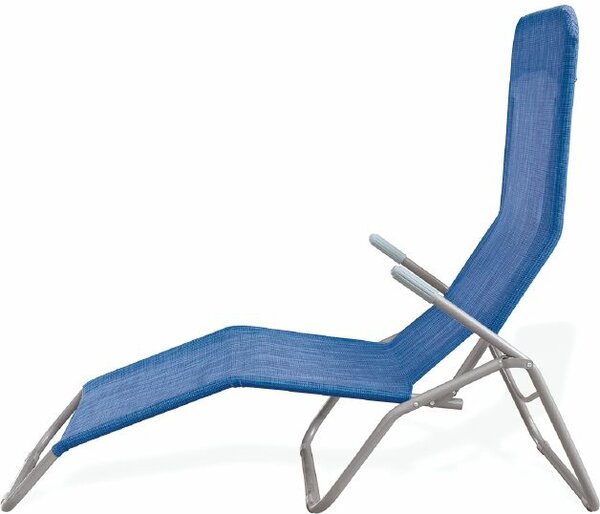 Galileo Sdraio da Giardino a Dondolo in Metallo/Textilene Dimensioni 190x58x97 cm colore Blu - Dondolina