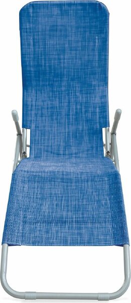 Galileo Sdraio da Giardino a Dondolo in Metallo/Textilene Dimensioni 190x58x97 cm colore Blu - Dondolina