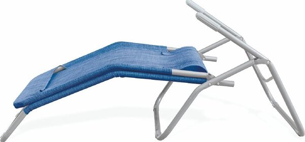 Galileo Sdraio da Giardino a Dondolo in Metallo/Textilene Dimensioni 190x58x97 cm colore Blu - Dondolina