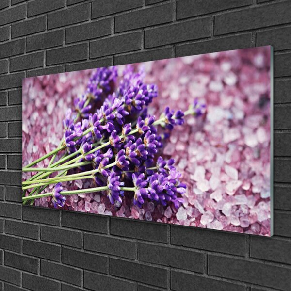 Quadro vetro Fiori Pianta naturale 100x50 cm 2 appendini