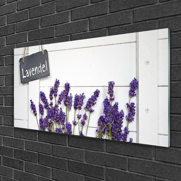 Quadro di vetro Fiori Pianta naturale 100x50 cm 2 appendini