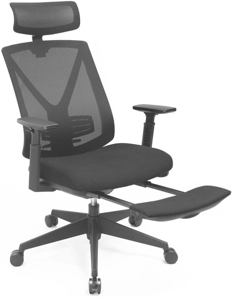Sedia da ufficio Loris nera